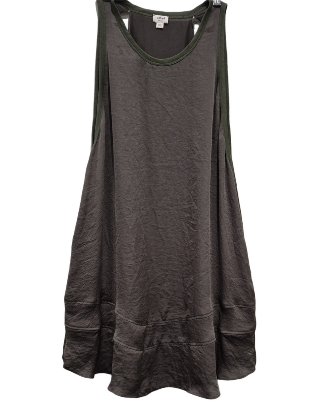 Wilfred Aritzia Olive Green Racerback Cutout Mini Dress - Size Small